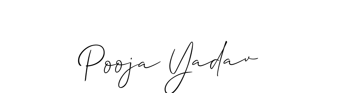 Allison_Script is a professional signature style that is perfect for those who want to add a touch of class to their signature. It is also a great choice for those who want to make their signature more unique. Get Pooja Yadav name to fancy signature for free. Pooja Yadav signature style 2 images and pictures png