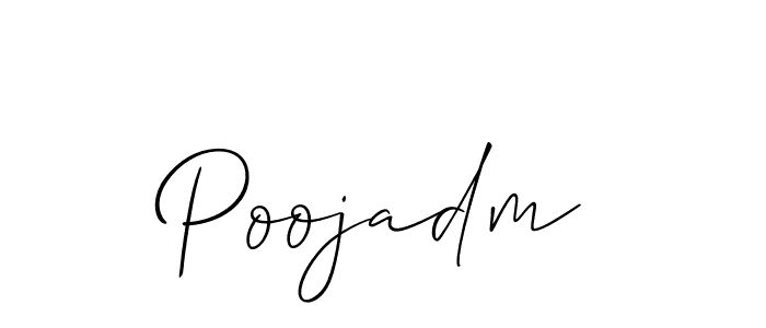 It looks lik you need a new signature style for name Poojadm. Design unique handwritten (Allison_Script) signature with our free signature maker in just a few clicks. Poojadm signature style 2 images and pictures png