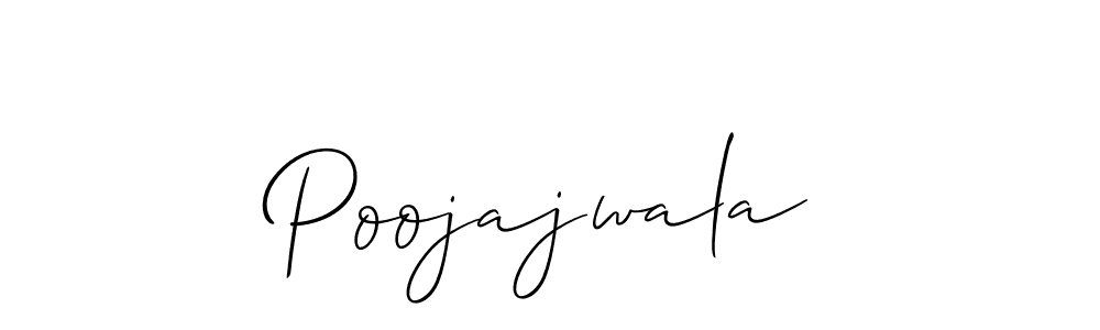 It looks lik you need a new signature style for name Poojajwala. Design unique handwritten (Allison_Script) signature with our free signature maker in just a few clicks. Poojajwala signature style 2 images and pictures png