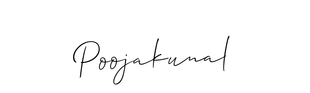 You should practise on your own different ways (Allison_Script) to write your name (Poojakunal) in signature. don't let someone else do it for you. Poojakunal signature style 2 images and pictures png