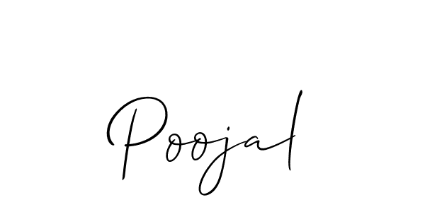 Also we have Poojal name is the best signature style. Create professional handwritten signature collection using Allison_Script autograph style. Poojal signature style 2 images and pictures png