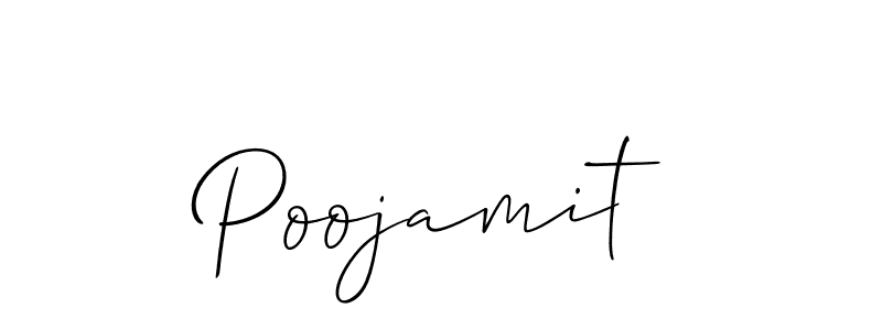 You should practise on your own different ways (Allison_Script) to write your name (Poojamit) in signature. don't let someone else do it for you. Poojamit signature style 2 images and pictures png