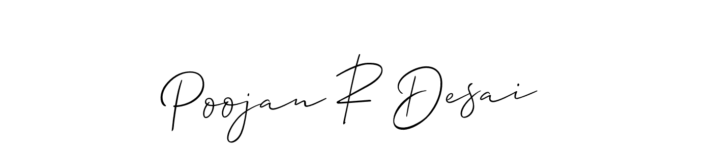 Similarly Allison_Script is the best handwritten signature design. Signature creator online .You can use it as an online autograph creator for name Poojan R Desai. Poojan R Desai signature style 2 images and pictures png