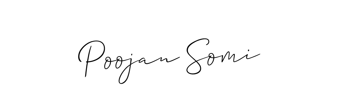 You should practise on your own different ways (Allison_Script) to write your name (Poojan Somi) in signature. don't let someone else do it for you. Poojan Somi signature style 2 images and pictures png