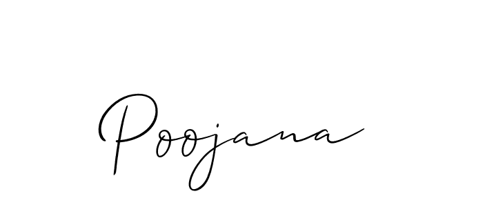 You should practise on your own different ways (Allison_Script) to write your name (Poojana) in signature. don't let someone else do it for you. Poojana signature style 2 images and pictures png