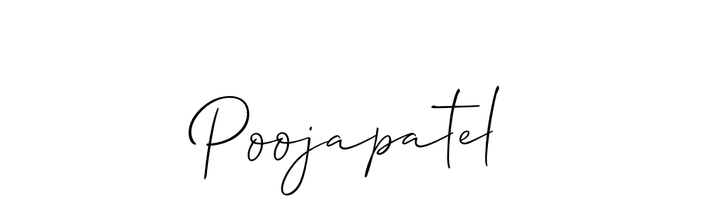 Use a signature maker to create a handwritten signature online. With this signature software, you can design (Allison_Script) your own signature for name Poojapatel. Poojapatel signature style 2 images and pictures png