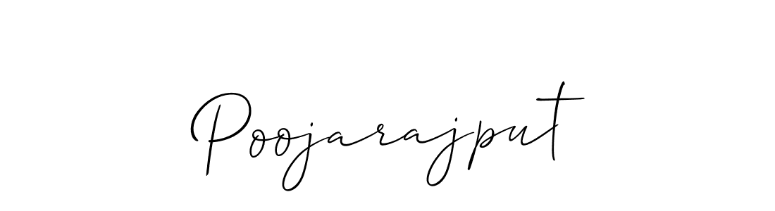 It looks lik you need a new signature style for name Poojarajput. Design unique handwritten (Allison_Script) signature with our free signature maker in just a few clicks. Poojarajput signature style 2 images and pictures png