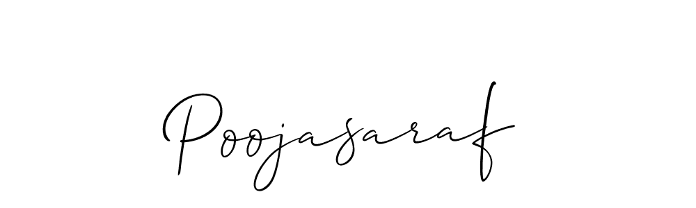 Poojasaraf stylish signature style. Best Handwritten Sign (Allison_Script) for my name. Handwritten Signature Collection Ideas for my name Poojasaraf. Poojasaraf signature style 2 images and pictures png
