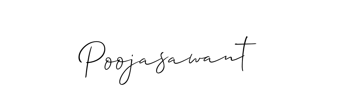 How to make Poojasawant name signature. Use Allison_Script style for creating short signs online. This is the latest handwritten sign. Poojasawant signature style 2 images and pictures png