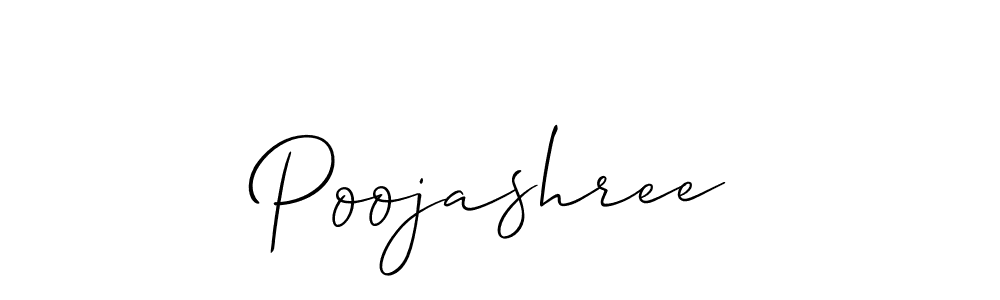Design your own signature with our free online signature maker. With this signature software, you can create a handwritten (Allison_Script) signature for name Poojashree. Poojashree signature style 2 images and pictures png
