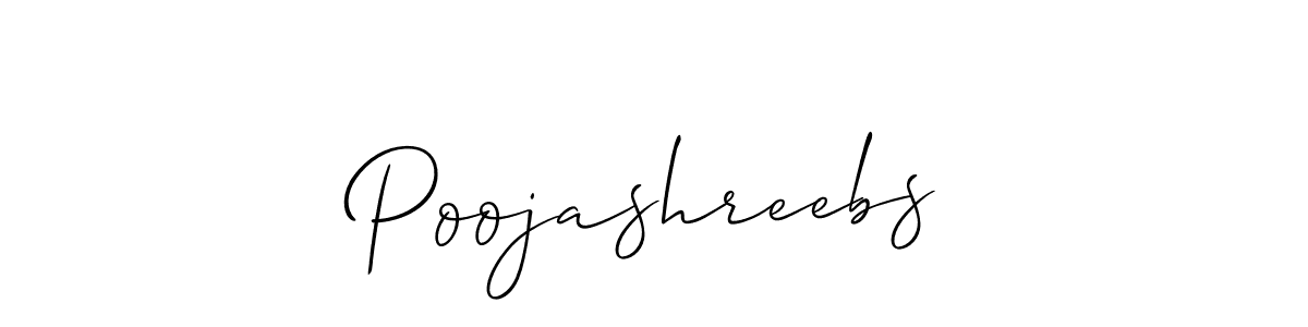 if you are searching for the best signature style for your name Poojashreebs. so please give up your signature search. here we have designed multiple signature styles  using Allison_Script. Poojashreebs signature style 2 images and pictures png