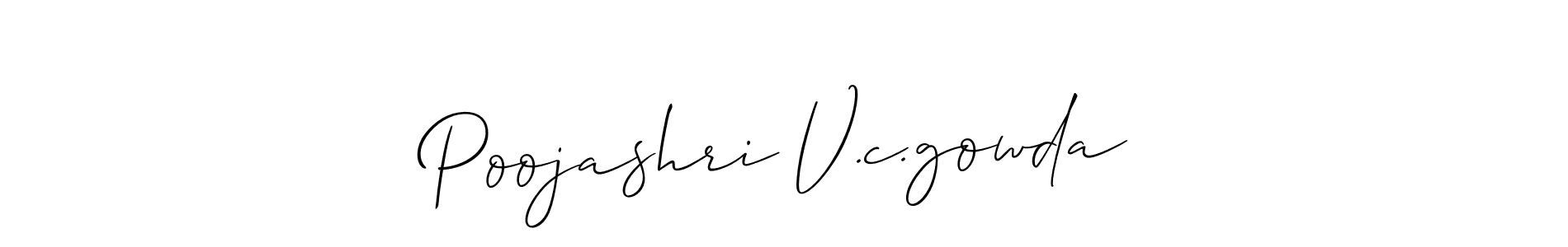 if you are searching for the best signature style for your name Poojashri V.c.gowda. so please give up your signature search. here we have designed multiple signature styles  using Allison_Script. Poojashri V.c.gowda signature style 2 images and pictures png