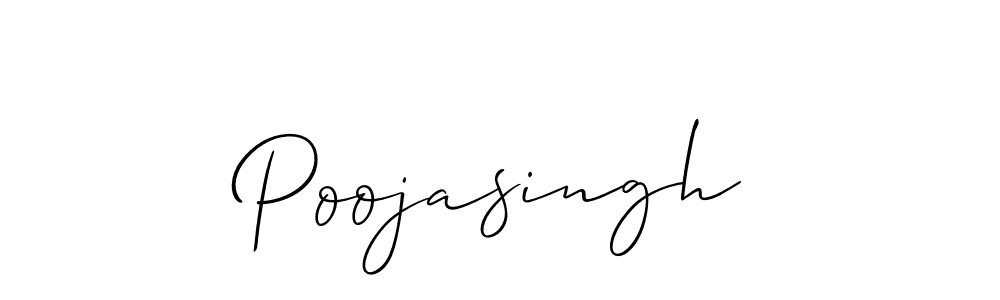 Make a beautiful signature design for name Poojasingh. With this signature (Allison_Script) style, you can create a handwritten signature for free. Poojasingh signature style 2 images and pictures png