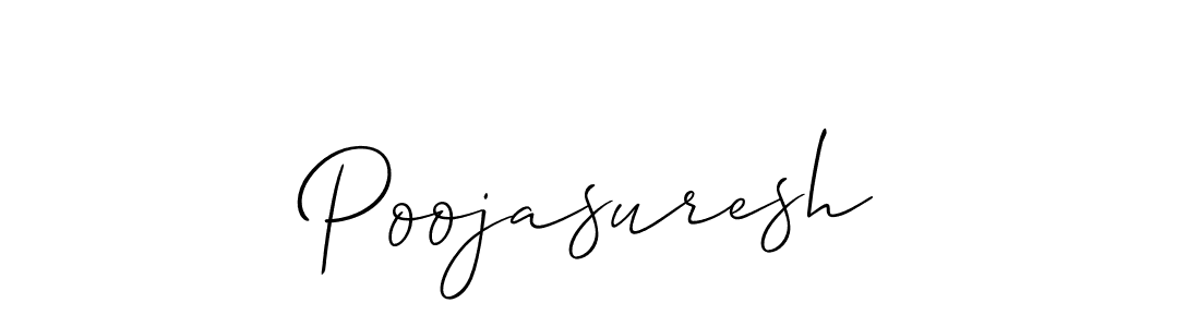 Also You can easily find your signature by using the search form. We will create Poojasuresh name handwritten signature images for you free of cost using Allison_Script sign style. Poojasuresh signature style 2 images and pictures png