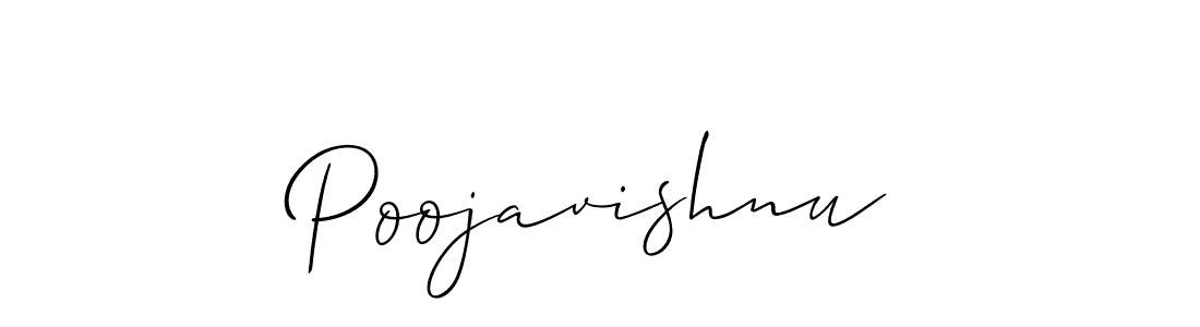 Design your own signature with our free online signature maker. With this signature software, you can create a handwritten (Allison_Script) signature for name Poojavishnu. Poojavishnu signature style 2 images and pictures png
