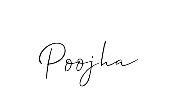 Also we have Poojha name is the best signature style. Create professional handwritten signature collection using Allison_Script autograph style. Poojha signature style 2 images and pictures png