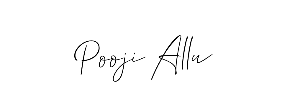 How to make Pooji Allu signature? Allison_Script is a professional autograph style. Create handwritten signature for Pooji Allu name. Pooji Allu signature style 2 images and pictures png