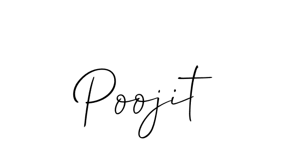 The best way (Allison_Script) to make a short signature is to pick only two or three words in your name. The name Poojit include a total of six letters. For converting this name. Poojit signature style 2 images and pictures png
