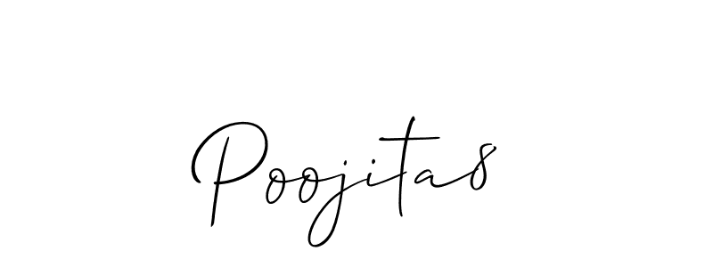 Use a signature maker to create a handwritten signature online. With this signature software, you can design (Allison_Script) your own signature for name Poojita8. Poojita8 signature style 2 images and pictures png