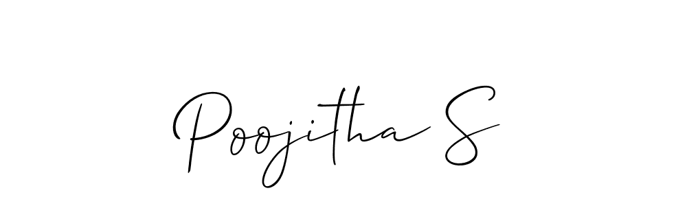 Also we have Poojitha S name is the best signature style. Create professional handwritten signature collection using Allison_Script autograph style. Poojitha S signature style 2 images and pictures png