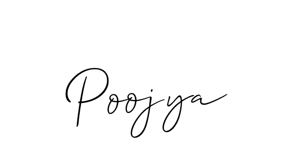 You should practise on your own different ways (Allison_Script) to write your name (Poojya) in signature. don't let someone else do it for you. Poojya signature style 2 images and pictures png