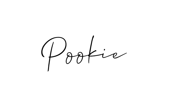 It looks lik you need a new signature style for name Pookie. Design unique handwritten (Allison_Script) signature with our free signature maker in just a few clicks. Pookie signature style 2 images and pictures png