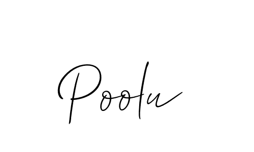 Make a beautiful signature design for name Poolu. Use this online signature maker to create a handwritten signature for free. Poolu signature style 2 images and pictures png