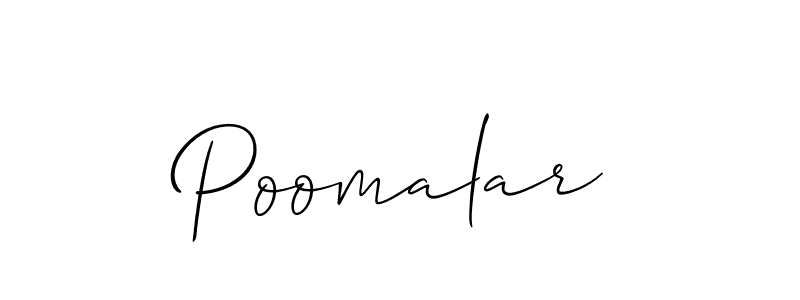 Make a short Poomalar signature style. Manage your documents anywhere anytime using Allison_Script. Create and add eSignatures, submit forms, share and send files easily. Poomalar signature style 2 images and pictures png