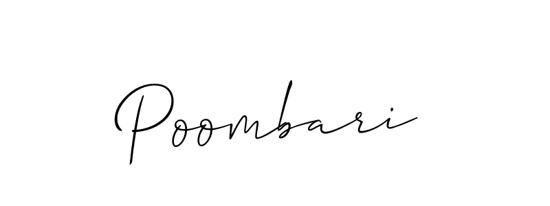 Make a beautiful signature design for name Poombari. With this signature (Allison_Script) style, you can create a handwritten signature for free. Poombari signature style 2 images and pictures png