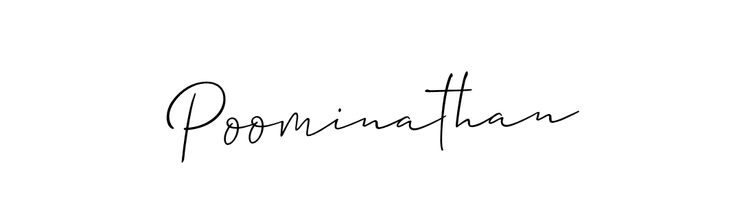 Poominathan stylish signature style. Best Handwritten Sign (Allison_Script) for my name. Handwritten Signature Collection Ideas for my name Poominathan. Poominathan signature style 2 images and pictures png