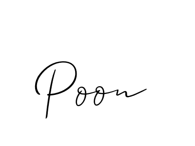 Poon stylish signature style. Best Handwritten Sign (Allison_Script) for my name. Handwritten Signature Collection Ideas for my name Poon. Poon signature style 2 images and pictures png