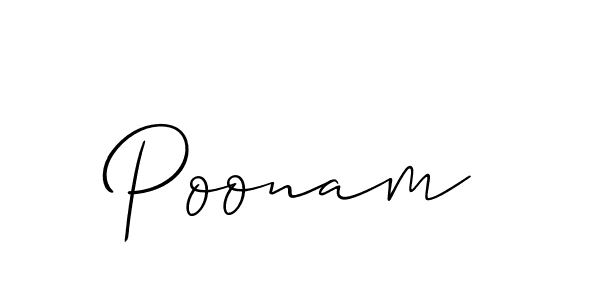 Use a signature maker to create a handwritten signature online. With this signature software, you can design (Allison_Script) your own signature for name Poonam. Poonam signature style 2 images and pictures png