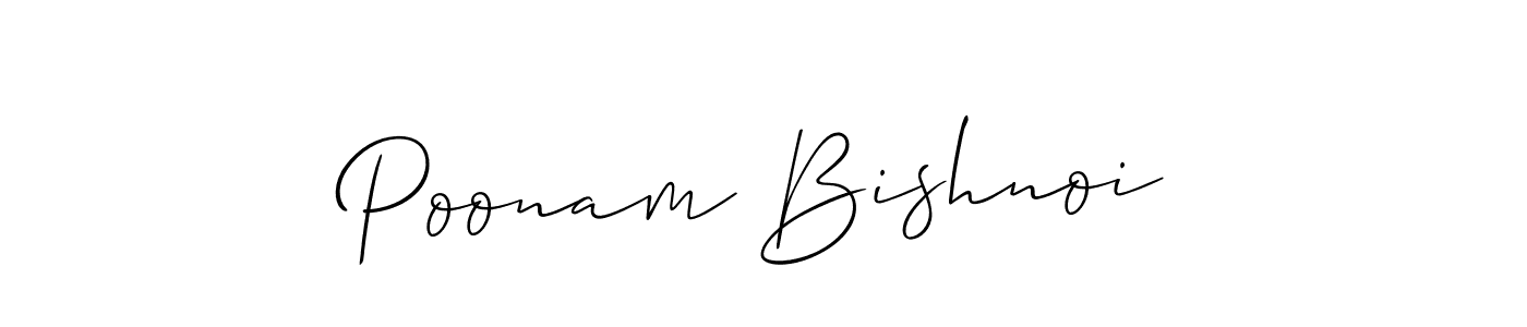 The best way (Allison_Script) to make a short signature is to pick only two or three words in your name. The name Poonam Bishnoi include a total of six letters. For converting this name. Poonam Bishnoi signature style 2 images and pictures png