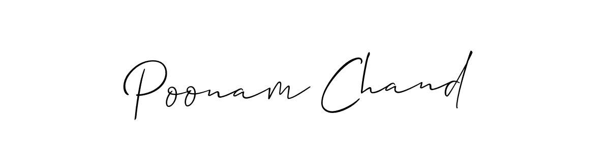 It looks lik you need a new signature style for name Poonam Chand. Design unique handwritten (Allison_Script) signature with our free signature maker in just a few clicks. Poonam Chand signature style 2 images and pictures png