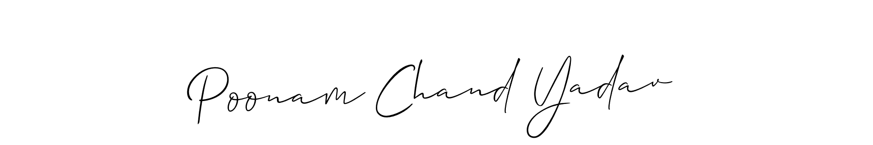 How to Draw Poonam Chand Yadav signature style? Allison_Script is a latest design signature styles for name Poonam Chand Yadav. Poonam Chand Yadav signature style 2 images and pictures png