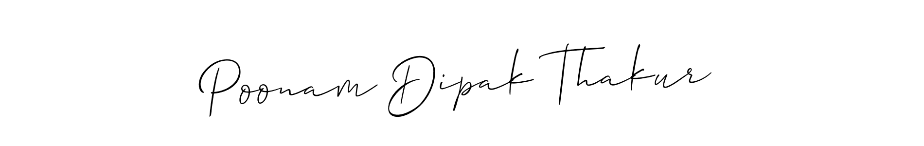 Also we have Poonam Dipak Thakur name is the best signature style. Create professional handwritten signature collection using Allison_Script autograph style. Poonam Dipak Thakur signature style 2 images and pictures png