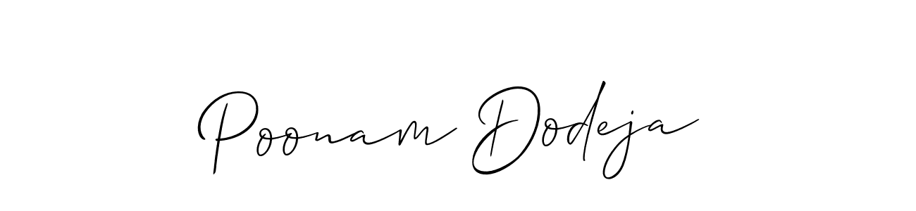 How to Draw Poonam Dodeja signature style? Allison_Script is a latest design signature styles for name Poonam Dodeja. Poonam Dodeja signature style 2 images and pictures png