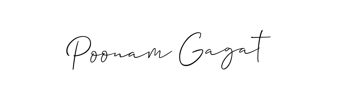Also we have Poonam Gagat name is the best signature style. Create professional handwritten signature collection using Allison_Script autograph style. Poonam Gagat signature style 2 images and pictures png