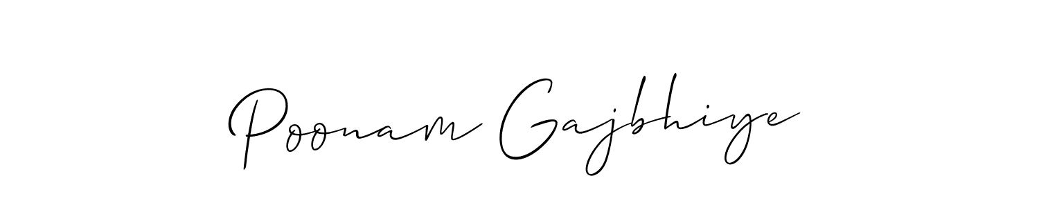if you are searching for the best signature style for your name Poonam Gajbhiye. so please give up your signature search. here we have designed multiple signature styles  using Allison_Script. Poonam Gajbhiye signature style 2 images and pictures png