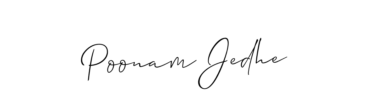 How to make Poonam Jedhe name signature. Use Allison_Script style for creating short signs online. This is the latest handwritten sign. Poonam Jedhe signature style 2 images and pictures png