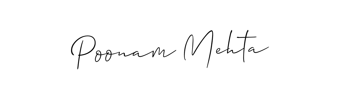 Also You can easily find your signature by using the search form. We will create Poonam Mehta name handwritten signature images for you free of cost using Allison_Script sign style. Poonam Mehta signature style 2 images and pictures png