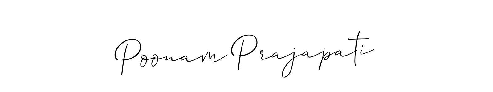 How to make Poonam Prajapati signature? Allison_Script is a professional autograph style. Create handwritten signature for Poonam Prajapati name. Poonam Prajapati signature style 2 images and pictures png