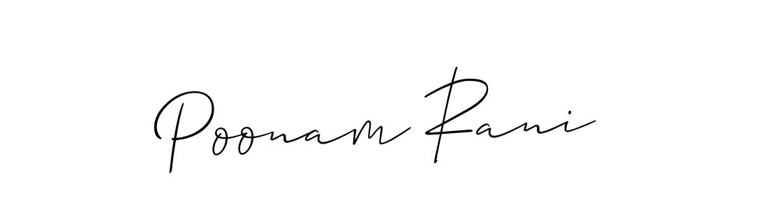 Poonam Rani stylish signature style. Best Handwritten Sign (Allison_Script) for my name. Handwritten Signature Collection Ideas for my name Poonam Rani. Poonam Rani signature style 2 images and pictures png