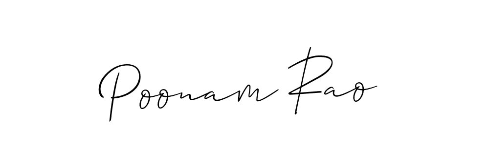 Design your own signature with our free online signature maker. With this signature software, you can create a handwritten (Allison_Script) signature for name Poonam Rao. Poonam Rao signature style 2 images and pictures png