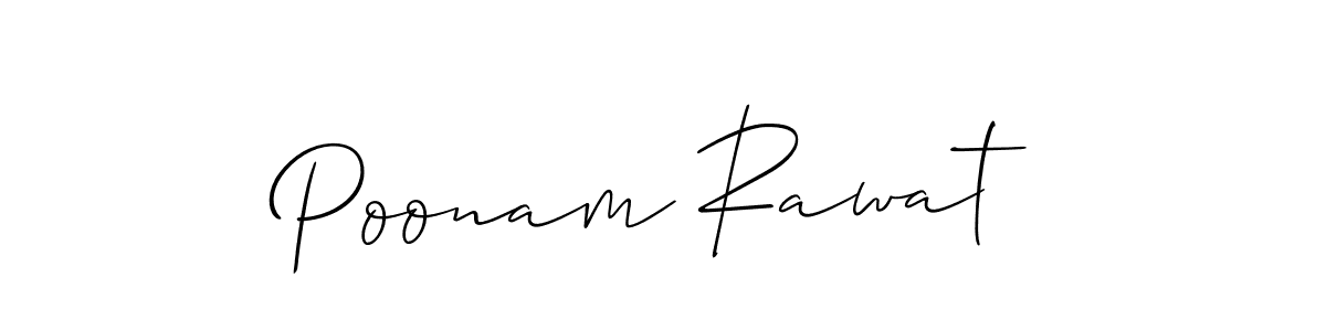 Use a signature maker to create a handwritten signature online. With this signature software, you can design (Allison_Script) your own signature for name Poonam Rawat. Poonam Rawat signature style 2 images and pictures png