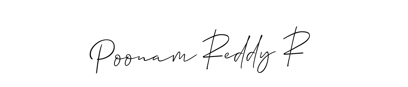 Design your own signature with our free online signature maker. With this signature software, you can create a handwritten (Allison_Script) signature for name Poonam Reddy R. Poonam Reddy R signature style 2 images and pictures png