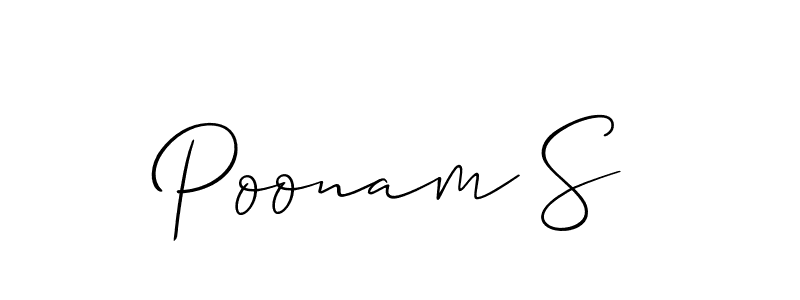 Make a beautiful signature design for name Poonam S. With this signature (Allison_Script) style, you can create a handwritten signature for free. Poonam S signature style 2 images and pictures png