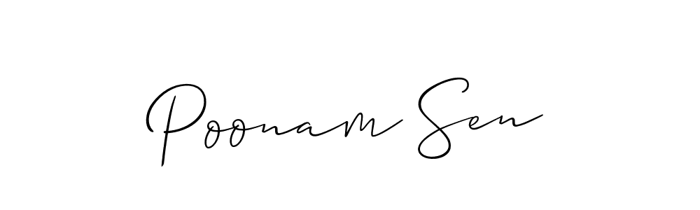 Best and Professional Signature Style for Poonam Sen. Allison_Script Best Signature Style Collection. Poonam Sen signature style 2 images and pictures png