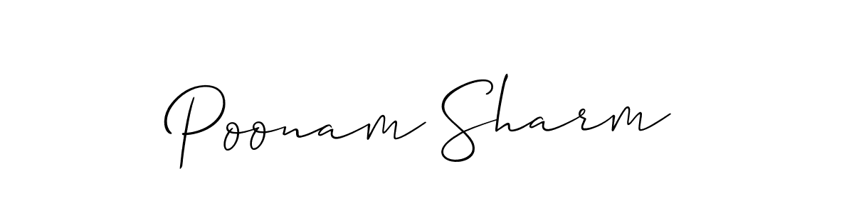 Best and Professional Signature Style for Poonam Sharm. Allison_Script Best Signature Style Collection. Poonam Sharm signature style 2 images and pictures png