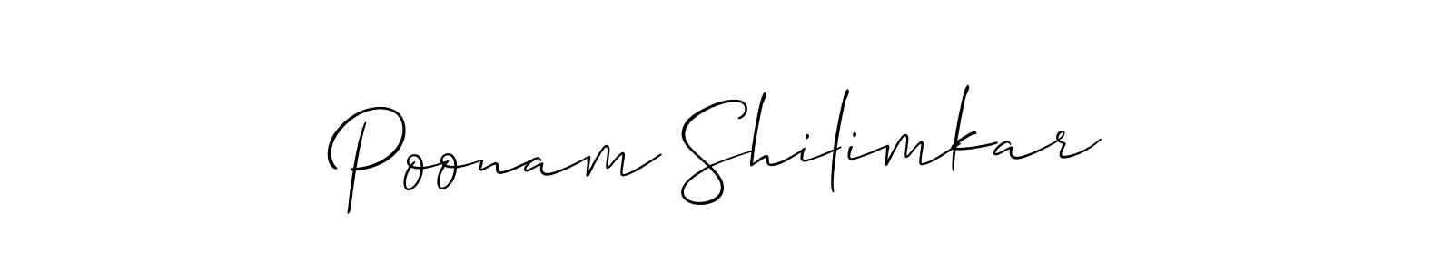 Poonam Shilimkar stylish signature style. Best Handwritten Sign (Allison_Script) for my name. Handwritten Signature Collection Ideas for my name Poonam Shilimkar. Poonam Shilimkar signature style 2 images and pictures png